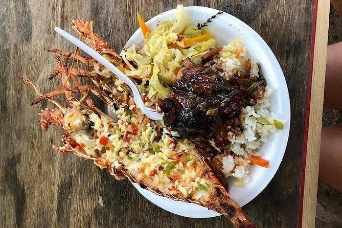 Negril Ricks cruise PLUS Booby Cay Lobster & Cave Snorkeling - Booby Cay lunch cooked over real coal