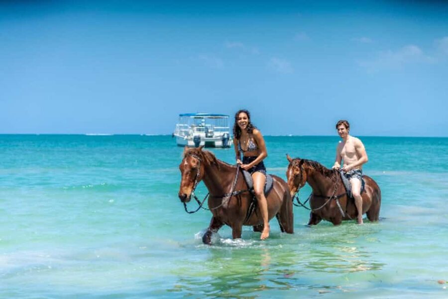 Ocho Rios: Horseback Riding in the Ocean and Bamboo Rafting - Horseback Riding Toward the Caribbean Sea
