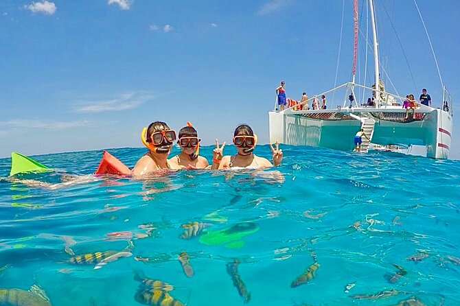 Party Catamaran Cruise with Open Bar and Snorkeling Montego Bay - Snorkeling near the reef adds a welcome change of pace