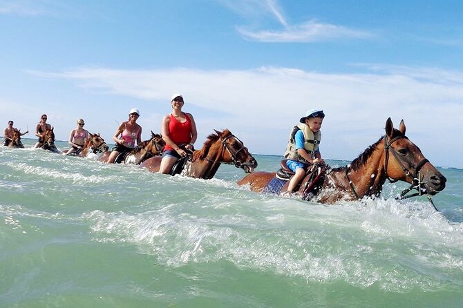 Private Bamboo Rafting and Horseback Riding from Ocho Rios - St. Ann’s Bay: horseback riding along the coast