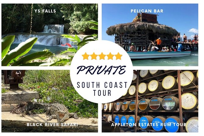 YS Falls, Black River Safari, Appleton Rum Tour OR Pelican Bar (Choose Up to 3) - The Long Ride South From Montego Bay