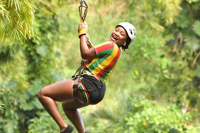 Zipline, Dunn’s River Falls, Bamboo Rafting & Horseback Ride Tour - Dunn’s River Falls and the zipline start